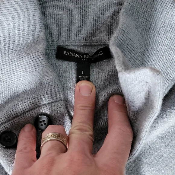 Banana republic light grey cardigan L - Picture 2 of 5